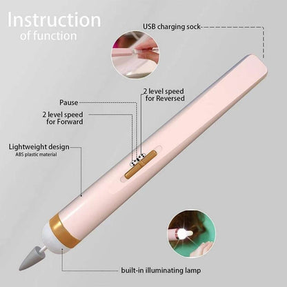 GLAMICS ELECTRIC PROFESSIONAL MANICURE NAIL MACHINE SET💅